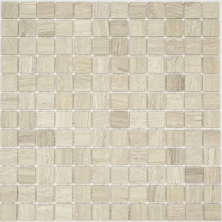 Мозаика Pietrine Travertino Silver MAT, 23х23х4 мм, MOSAICSTORY 30140