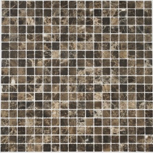 Мозаика Pietrine Emperador Dark POL, 15x15х4 мм, MOSAICSTORY 30026