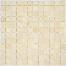 Мозаика Pietrine Botticino MAT, 23x23х4 мм, MOSAICSTORY 35341