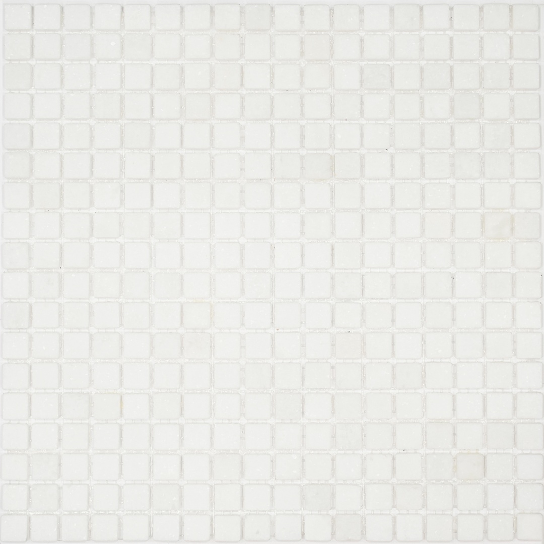 Мозаика Pietrine Bianco Crystal MAT, 15х15х4 мм, MOSAICSTORY 30050