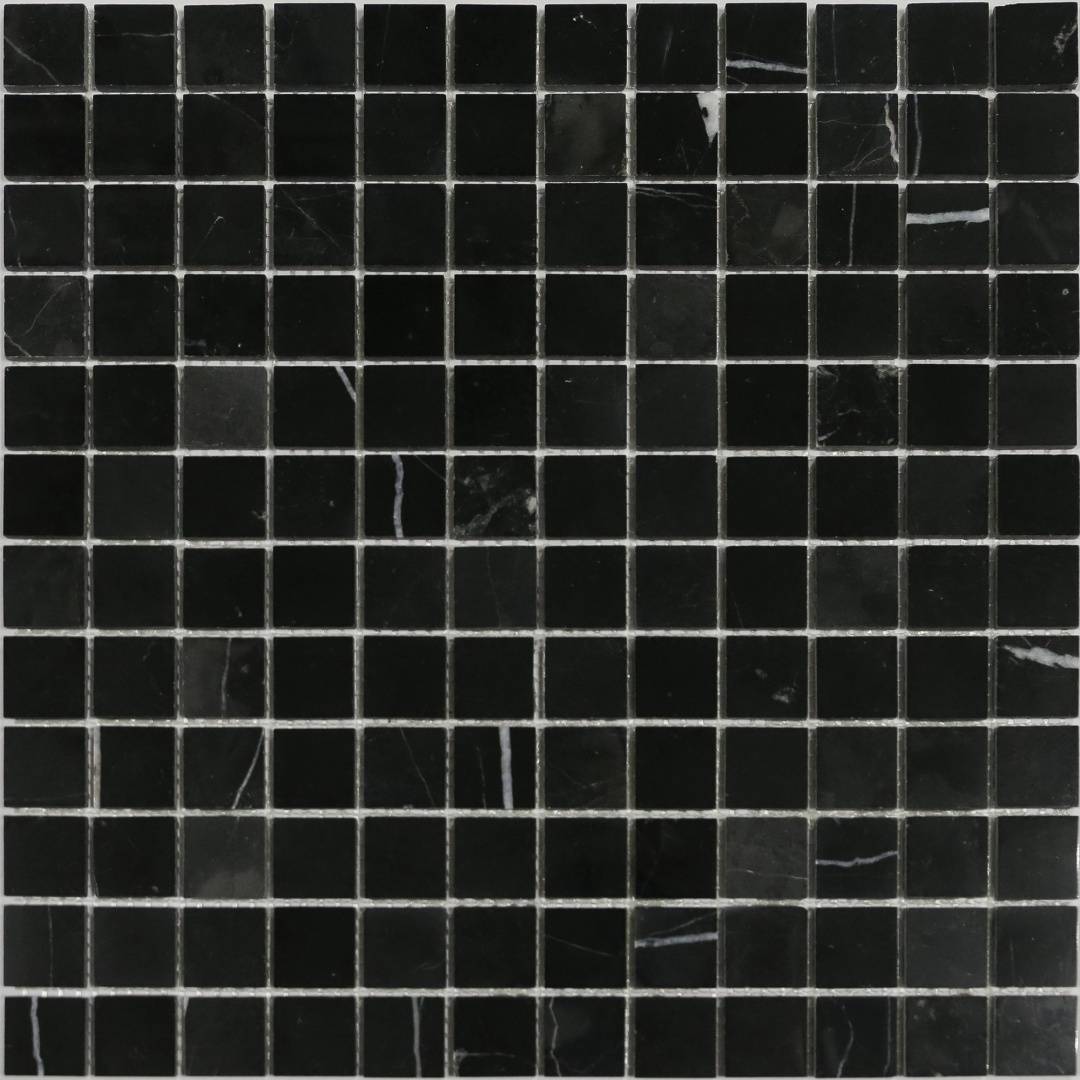 Мозаика MONTE Negro POL 23х23 мм, MosaicStory MS-436