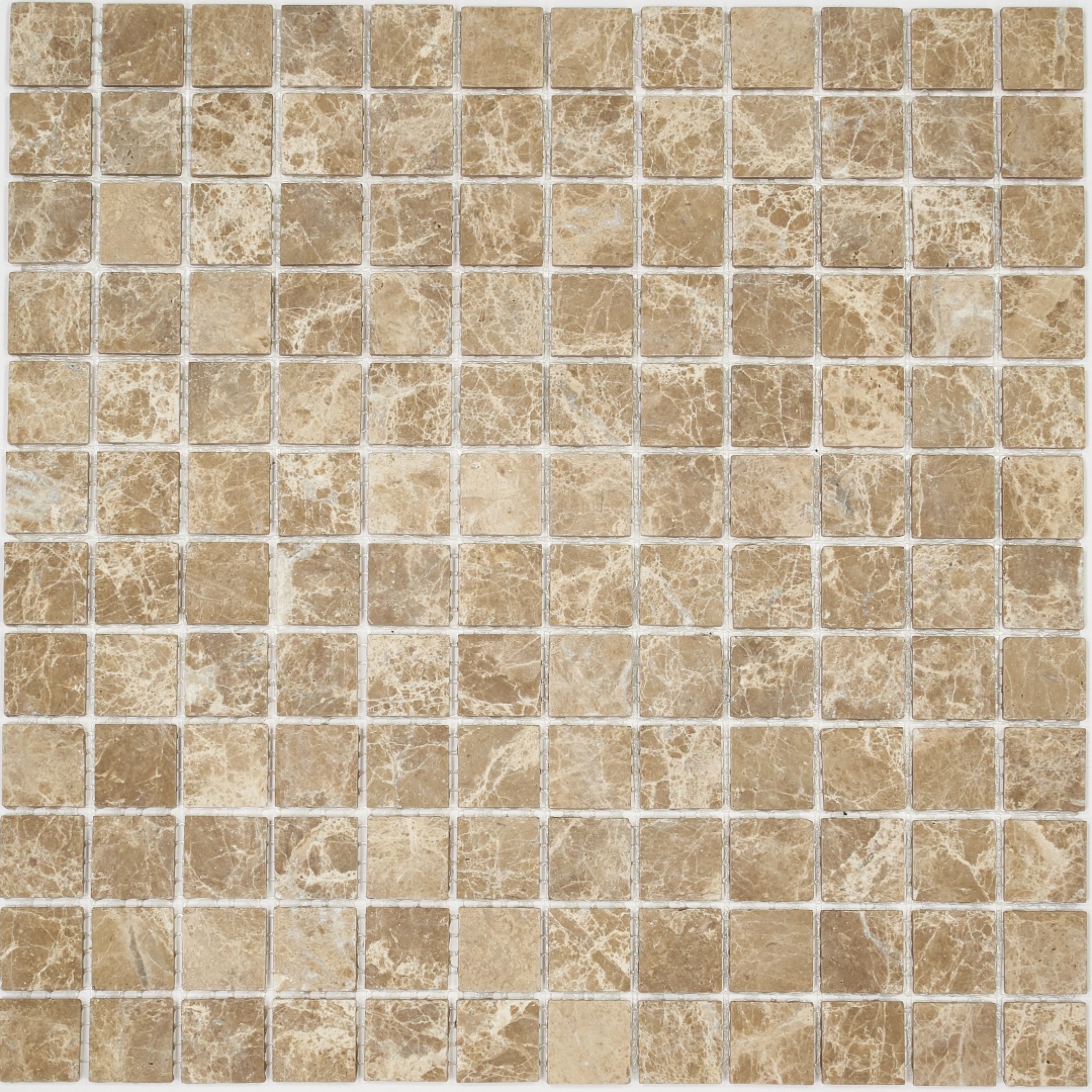 Мозаика Pietrine Emperador Light MAT, 23х23х4 мм, MOSAICSTORY 35421