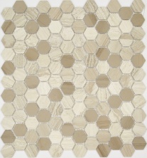 Мозаика Pietrine Hexagonal Travertino, 25х25х6 мм, MOSAICSTORY 30126