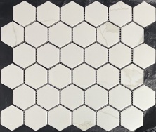 Мозаика Porcelain Hexagon Carrara 51, LIYA Mosaic 35714