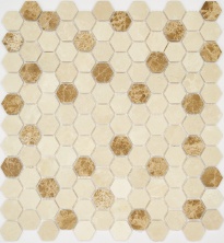 Мозаика Pietrine Hexagonal MIX 5, 25х25х6 мм, MOSAICSTORY 30123