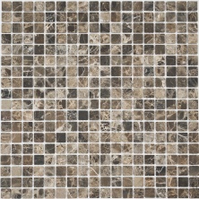 Мозаика Pietrine Emperador Dark MAT, 15х15х4 мм, MOSAICSTORY 30027