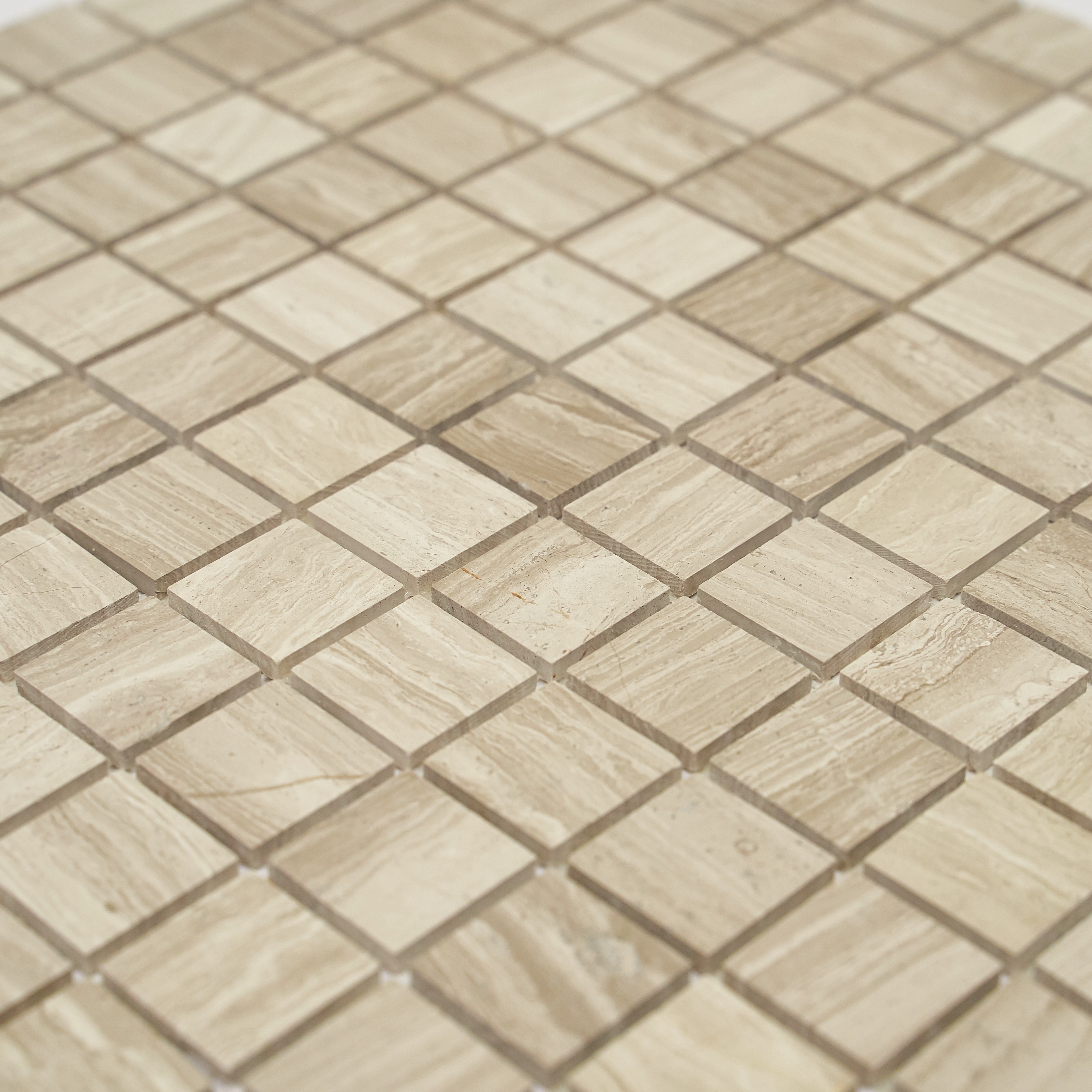 Мозаика Pietrine Travertino Silver POL, 23х23х4 мм, MOSAICSTORY 30058