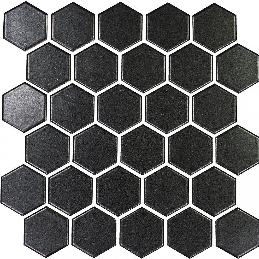 Мозаика L'Universo Dark Hexagon, 51х59х6 мм, MOSAICSTORY 30321